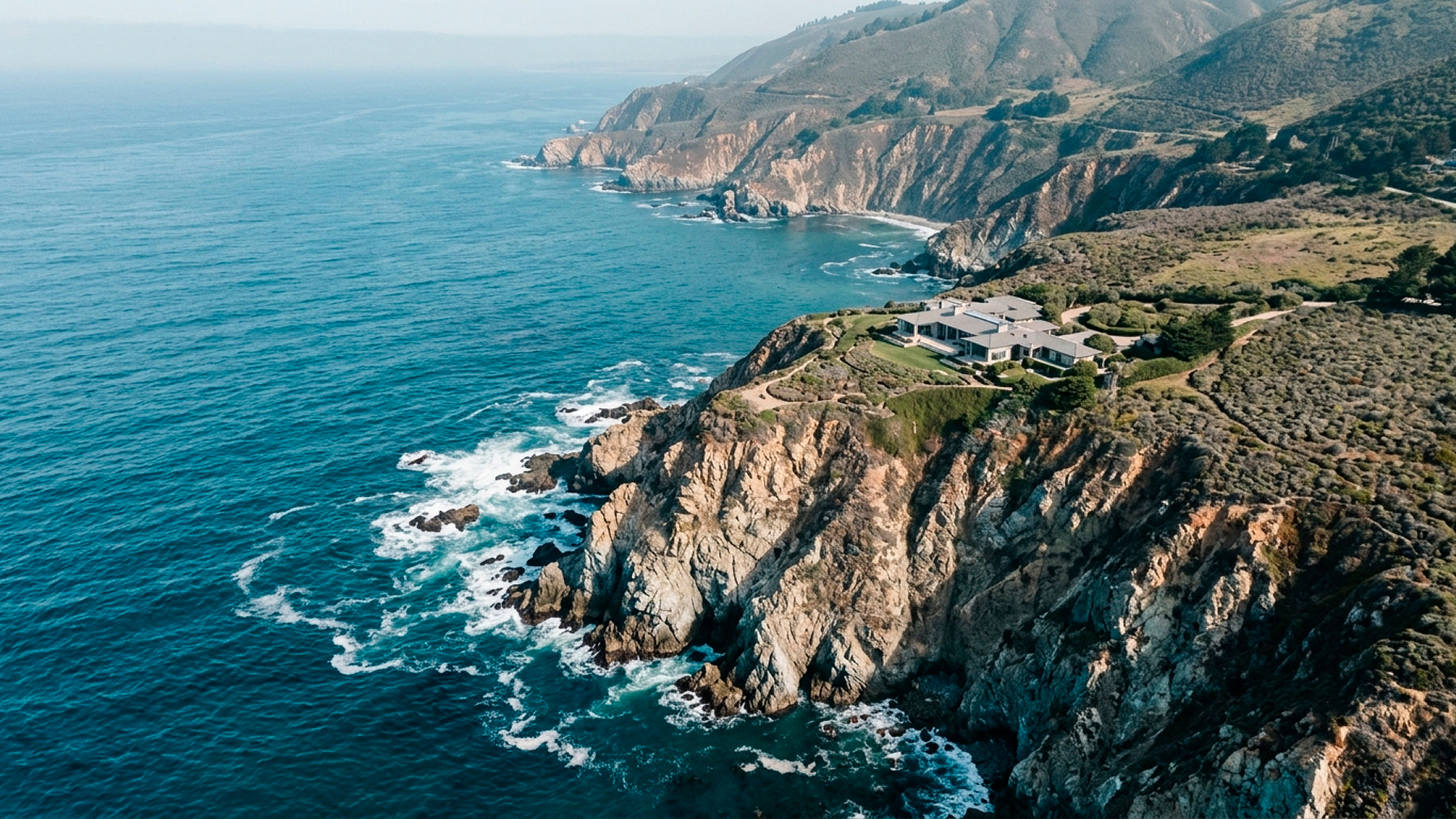 Photo of a clifftop mansion